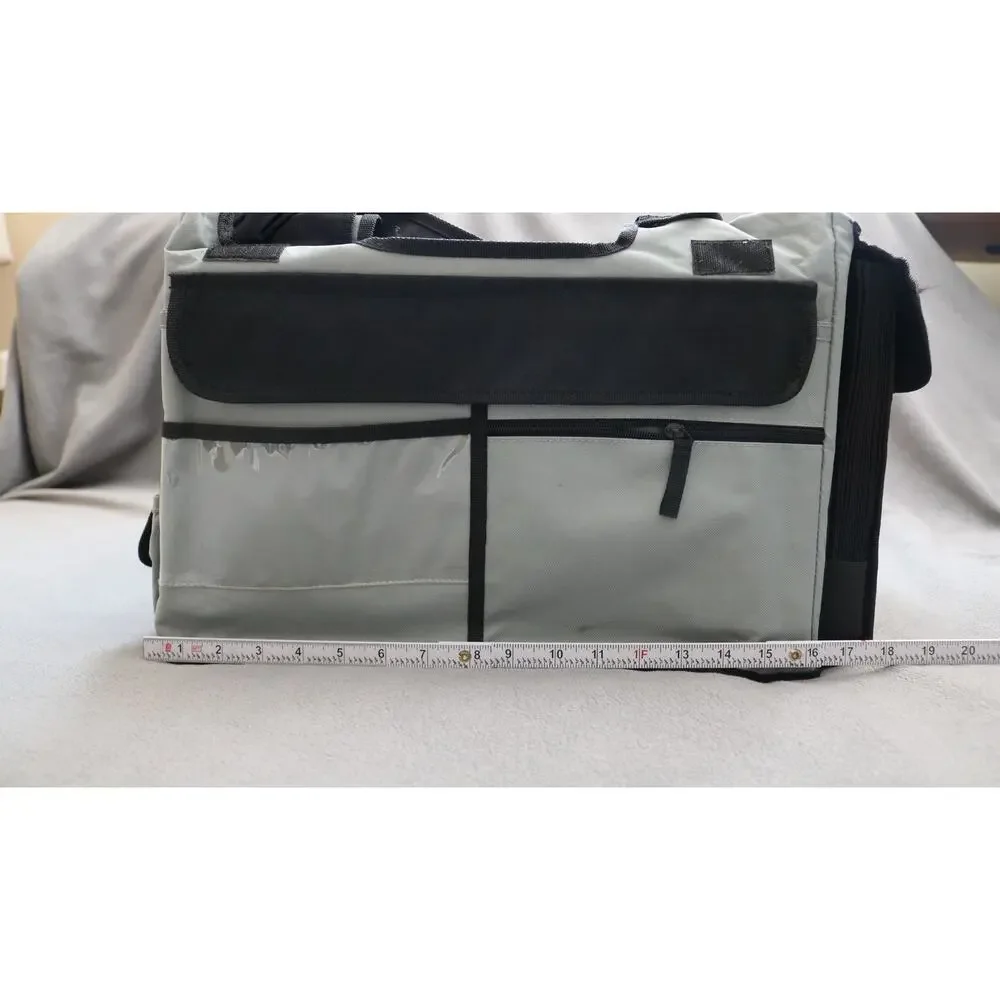 CUTTING EDGE Craft Organizer Bag Rolling Cart Grey Black Pockets